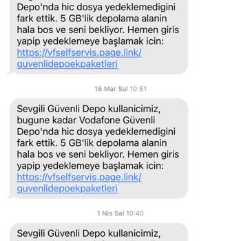 İptal Edilen İzinlere Rağmen Vodafone'dan Sürekli SMS Alıyorum