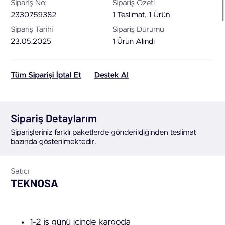 Siparişim Günlerdir Kargoya Verilmiyor Destek Ekibi Net Bilgi Sunmuyor