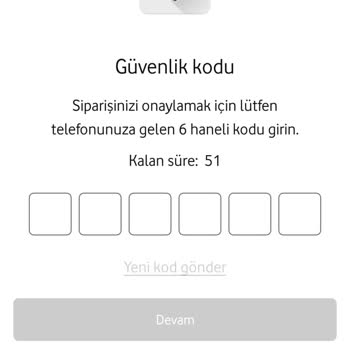 Vodafone Faturaya Ek Cihaz Alımında Güvenlik Kodu Sorunu Çözülmüyor