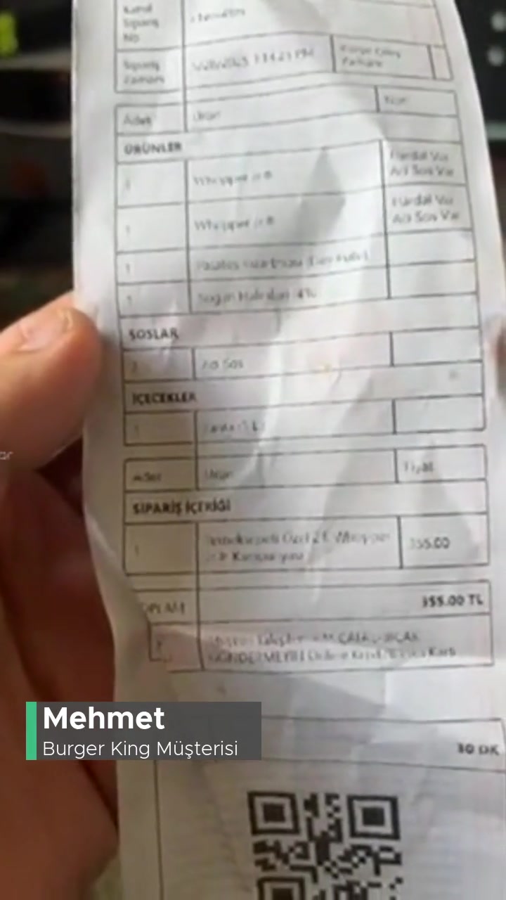 Burger King Ürünler Eksik Geldi videonun kapak resmi