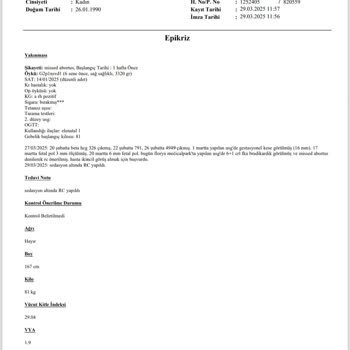 Zorunlu Kürtaj Sonrası Beklenmedik Ücret Talebi Ve İletişim Sorunları