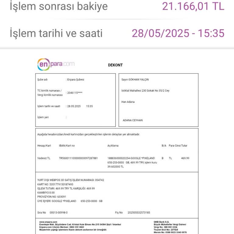 Google Pixeland Tarafından İzinsiz Para Çekimi Şikayeti