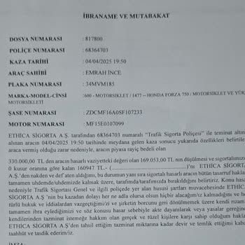 Ethica Sigorta'nın Anlaşmaya Rağmen Eksik Ödeme Yapması Ve İletişimsizlik