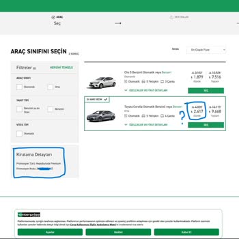 Hepsiburada Premium İndirimli Araç Kiralama Kampanyasında Fiyat Tutarsızlığı