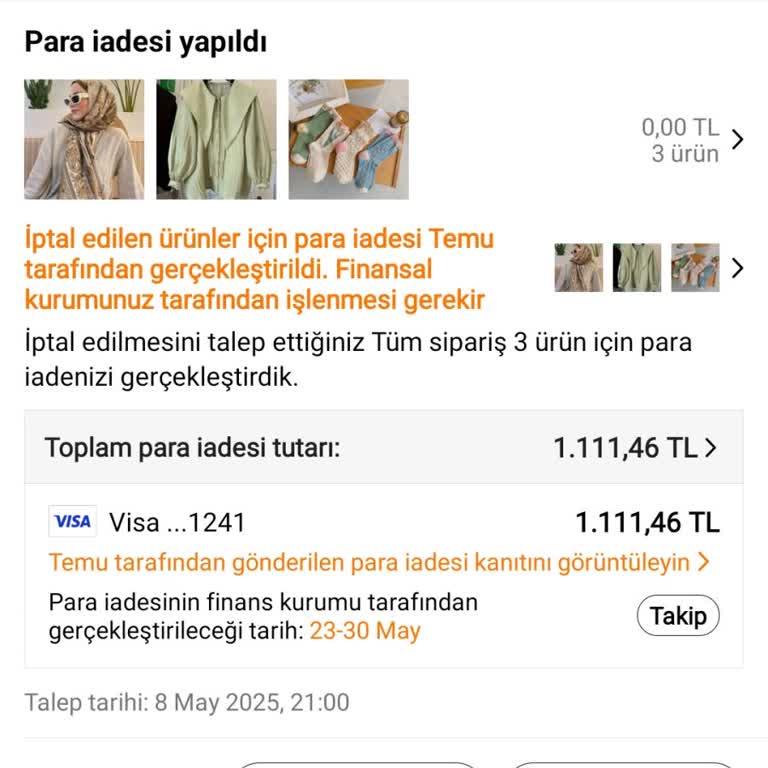 Yanlış Ürün Sonrası Para İadesi Yapılmadı, Müşteri Hizmetleri Sorunu Çözmüyor