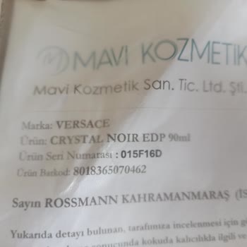 Rossmann'dan Aldığım Versace Parfüm Sahte Çıktı, Para İademi İstiyorum