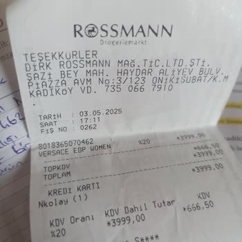 Rossmann'dan Aldığım Versace Parfüm Sahte Çıktı, Para İademi İstiyorum