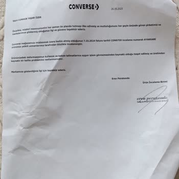 Converse Ayakkabıda Renk Atması Ve Hatalı Kullanıcı Suçlaması