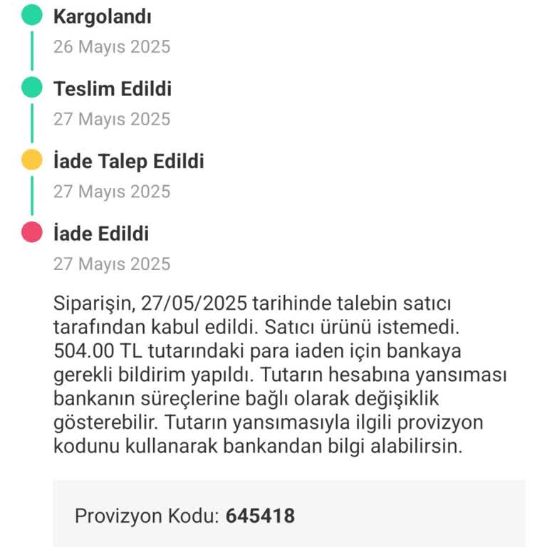 Dolap'ta İade Sürecinde Kargo Kodu Sorunu Ve Yetersiz Canlı Destek