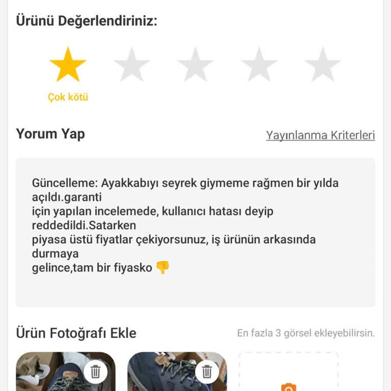 Skechers Ayakkabı Kısa Sürede Deforme Oldu, Satıcı Ve Trendyol Çözüm Sunmuyor