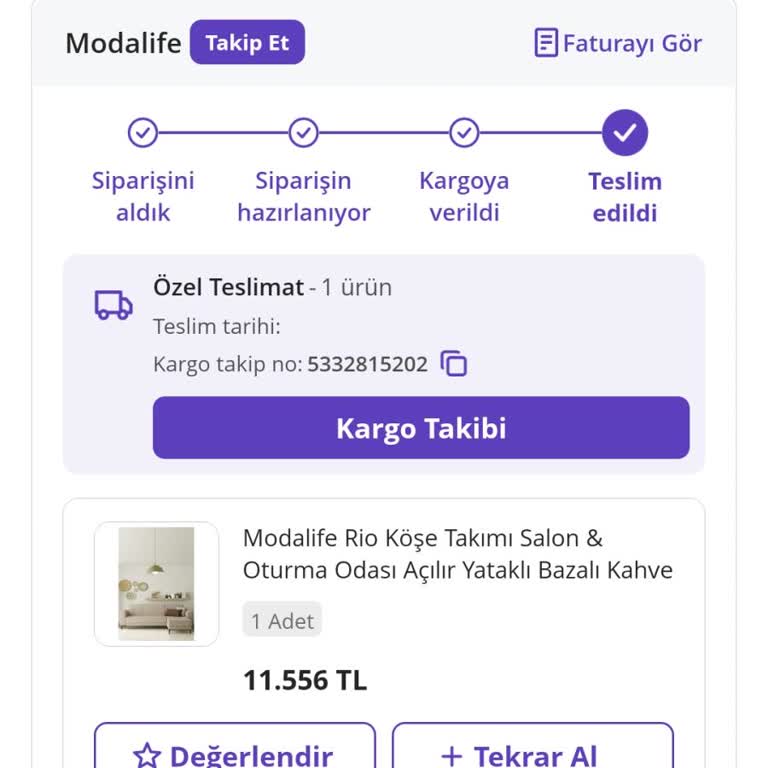 Siparişim Gönderilmedi, Teslim Edildi Olarak Görünüyor