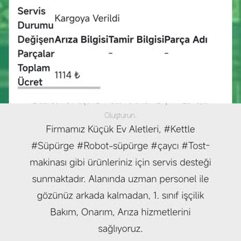 Servis Raporu Verilmedi, Ücret Ve Zaman Kaybı Yaşadım