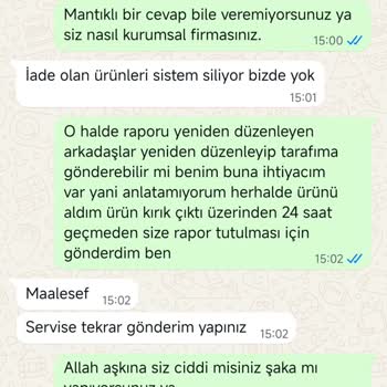 Servis Raporu Verilmedi, Ücret Ve Zaman Kaybı Yaşadım