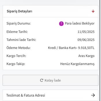 Modayseli İade Sürecinde Gecikme ve Güven Sorunu Yaşadım