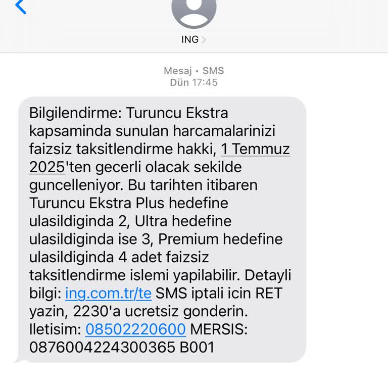 ING Bank'ın Israrlı Kampanya SMS'leri Ve Şikayetlere Rağmen Devam Eden Bilgilendirme Mesajları