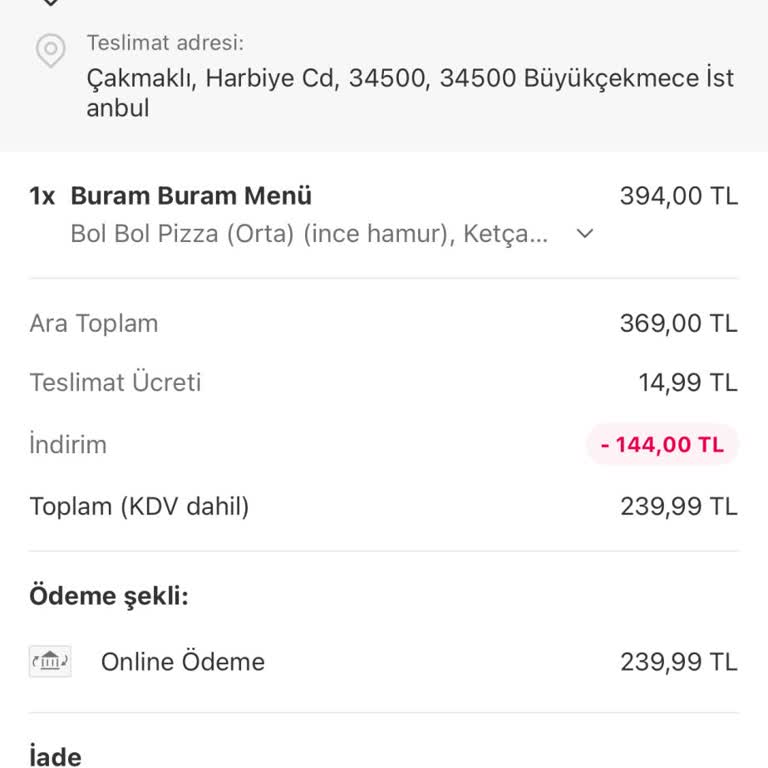 Geç Teslimat Ve İade Sorunu Nedeniyle Hayal Kırıklığı