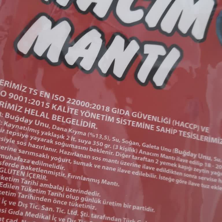 Aldığım Mantı Bozuk Ve Sağlıksız Çıktı
