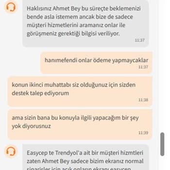 Easy Cep Ek Ödeme Taahhüdünü Yerine Getirmiyor, Trendyol Sorumluluk Almıyor