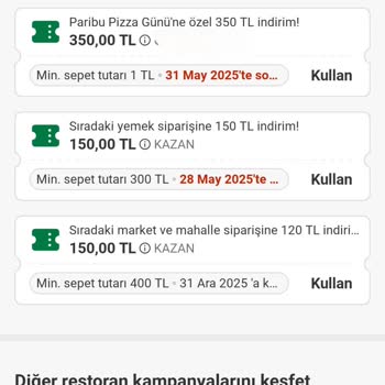 Paribu Ve Yemek Sepeti Kampanya Kodunda Yanıltıcı Uygulama Ve Mağduriyet