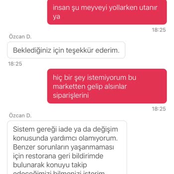 Bayat Meyve Gönderimi Ve İade Hakkının Reddedilmesi