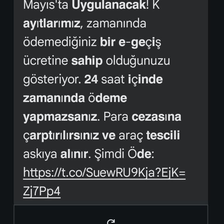Bilinmeyen Numaradan Gelen KGM Borcu Mesajı Kafamı Karıştırdı