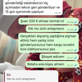 Yanlış Ürün Gönderimi Ve Yüksek İade Kargo Ücreti Mağduriyeti