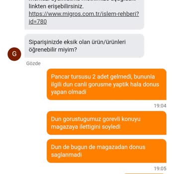 Eksik Siparişe İlgisiz Destek, Hayal Kırıklığı!