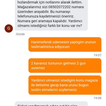 Eksik Siparişe İlgisiz Destek, Hayal Kırıklığı!