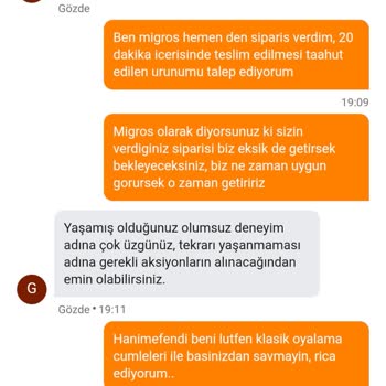 Eksik Siparişe İlgisiz Destek, Hayal Kırıklığı!