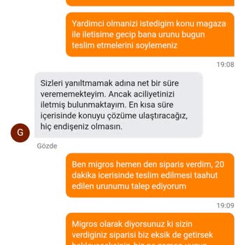 Eksik Siparişe İlgisiz Destek, Hayal Kırıklığı!