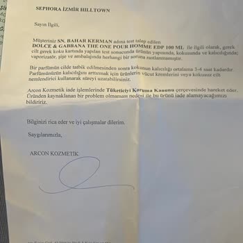 Satın Aldığım Parfümün Kokusu Ve İade Sürecinde Yaşanan Sorunlar