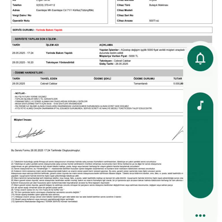 Yüksek Servis Ücreti Ve Fatura Sorunu