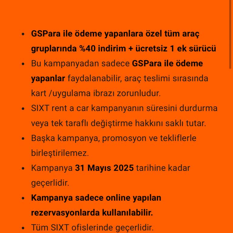 Sixt Uygulamasında İndirimli Tutar Uygulanmadı, İptalde Yüksek Kesinti