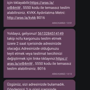 Aras Kargo İle Teslimat Mağduriyeti Ve Çözülmeyen Şikayetler Canıma Tak Etti