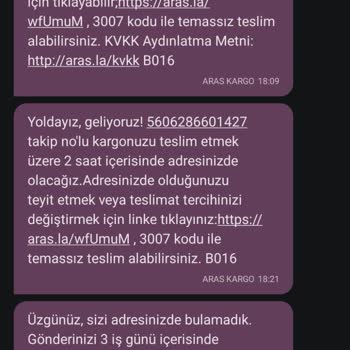 Aras Kargo İle Teslimat Mağduriyeti Ve Çözülmeyen Şikayetler Canıma Tak Etti