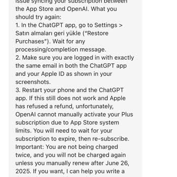 ChatGPT Plus Aboneliğim Yanlış Hesaba Tanımlandı, Ücretini Ödediğim Hizmeti Kullanamıyorum