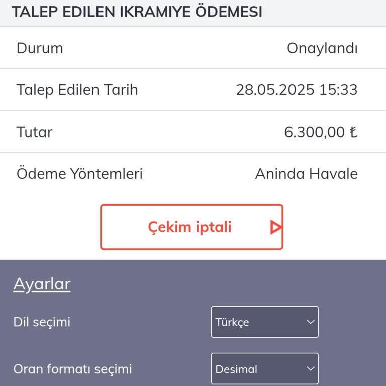 Onaylanan Bakiyem Günlerdir Hesabıma Geçmedi