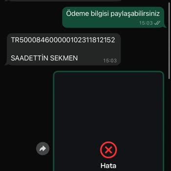 Sipariş Sonrası Güvenilmez İletişim Ve Ödeme Talebi