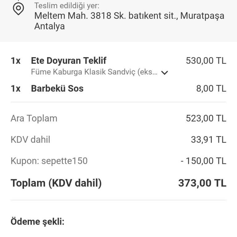 Yemeksepeti Yanlış Adrese Giden Siparişin İadesi Hala Yapılmadı