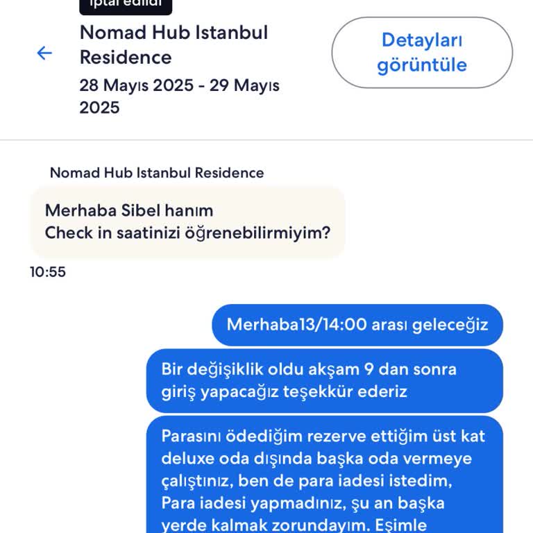 Satın Aldığım Deluxe Oda Yerine Standart Oda Verildi, Para İadesi Yapılmıyor