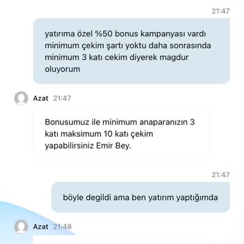 Kampanya Koşulları Sonradan Değiştirildi, Paramı Çekemedim