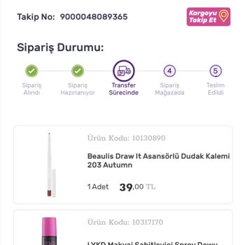 Gratis Siparişim Uzun Süredir Transfer Sürecinde Bekliyor