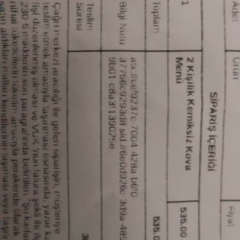 Soğuk Ve Bayat Ürünler İle Kötü Hizmet Deneyimi