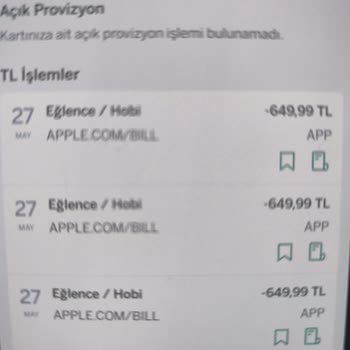 Apple.com Üzerinden İzinsiz Para Çekildi, İade Talep Ediyorum