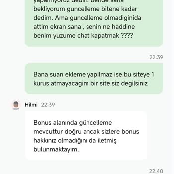 SOHOBET Canlı Destek Ekibi İlgisiz Ve Müşteri Memnuniyeti Yok