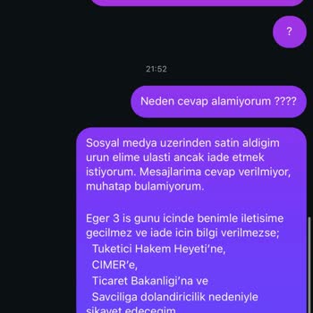 İade Taleplerine Cevap Verilmiyor Hesap Bilgileri Belirsiz