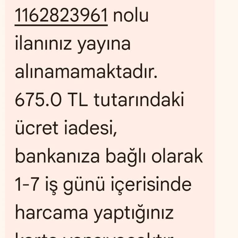 İlan İptali Sonrası Ücret İadesi Yapılmadı, Mağduriyet Yaşadım