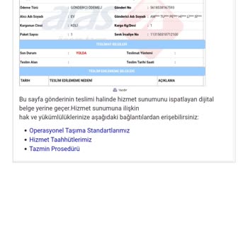 Siparişim Kayıp, Aras Kargo'dan Hiçbir Yanıt Alamıyorum
