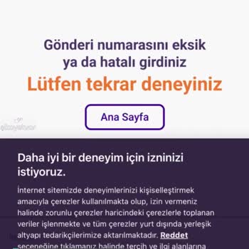 Hepsijet Kodu Kabul Etmedi!
