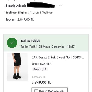 Boyner'den Sipariş Edilen T-Shirt Yanlış Renk Gönderildi